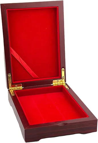 Vista 4 de Gifts Plaza (D) Caja de iconos de madera de alta calidad, caja de recuerdo para cuentas de oración, rosario y joyas, 5 116 pulgadas (Virgen de Kazán)
