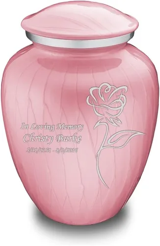 Vista 25 de Geturns Abraza pequeñas urnas de cremación de rosas personalizadas para cenizas humanas, urna funeraria negra para mujeres y hombres, 44 libras
