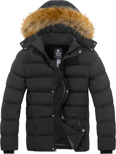 Vista 10 de Wantdo - Chaqueta de invierno con capucha y forro interior para hombre