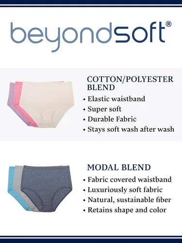 Vista 4 de Fruit of the Loom Ropa interior Beyondsoft para mujer, muy suave, diseñada pensando en la comodidad, disponible en tallas grandes