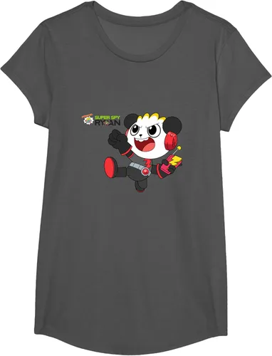 Vista 37 de Ryan's World Super Spy Combo Panda Camiseta, gris, S Asfalto