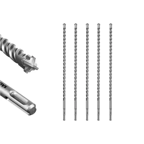Vista 15 de SALI 10 brocas de martillo giratorio SDS Plus de 1/2 x 6 pulgadas, kit de broca para hormigón, material de carburo de doble rosca de tipo cruzado