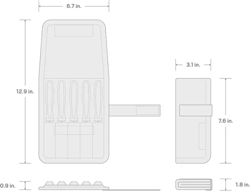 Vista 7 de TEKTON Juego de picos y ganchos puntiagudos con funda (5 piezas) PNH90402 Fabricado en EE. UU