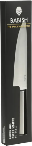 Vista 6 de Babish Cuchillo de chef de 8 pulgadas – Cuchillo de cocina de acero alemán 1.4116 de alto carbono, cuchilla de chef afilada de espiga completa