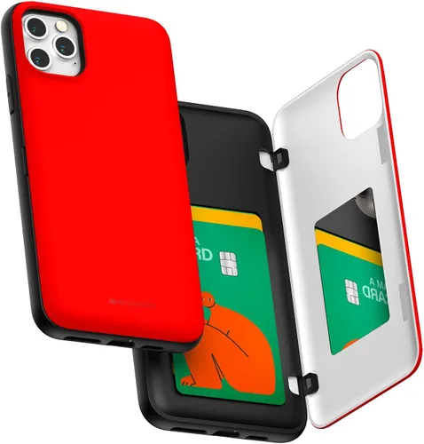 Vista 8 de GOOSPERY Parachoques magnético para puerta compatible con iPhone 11 Pro Max, tarjetero tipo cartera, cierre automático, protección de doble capa