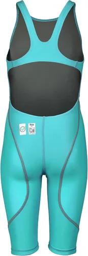 Vista 4 de Arena Girls Junior Traje de Baño de Carrera Powerskin ST Next con Espalda Abierta, Traje de Baño Competitivo de Tecnología de Natación Aguamarina