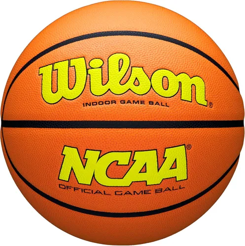 Vista 24 de Wilson NCAA Evo NXT Balones de Baloncesto Oficiales para Juegos en Interiores - Tamaños 6 y 7