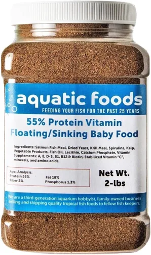 Vista 4 de 55% Proteína Rica en Vitaminas Flotante/Hundido Fry, Bebé, Pescado Tropical Comunitario, Cíclidos, Tetras All Tropical Fish Food... Botella de 3 oz