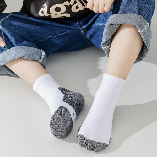 Vista 4 de EPEIUS Calcetines acolchados de algodón grueso para niños y niñas, calcetines atléticos deportivos para correr, paquete de 6 unidades, 4-14 años