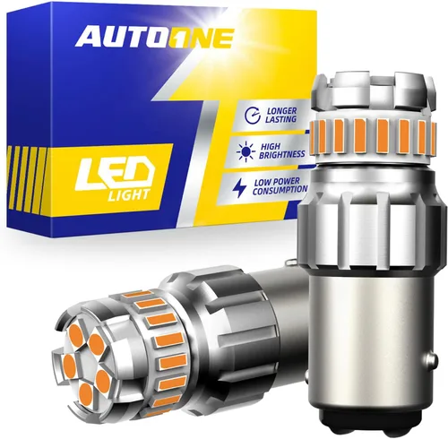 Vista 13 de AUTOONE 1156 bombillas LED para luz de freno, 300% más brillantes BA15S 7506 1003 1141 P21W, bombillas LED de reemplazo de color rojo brillante