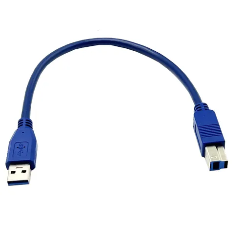 Vista 7 de Seadream Cable de impresora USB3.0 en ángulo; 1 pie/11.8 in SuperSpeed USB 3.0 A enchufe macho de 90 grados en ángulo izquierdo a USB 3.0 B macho
