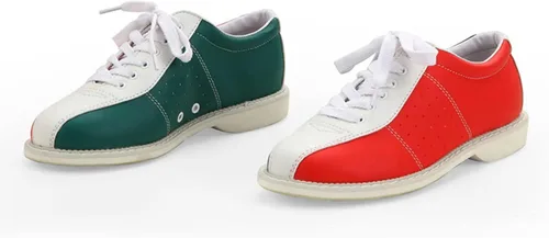 Vista 4 de VEACAM Zapatos deportivos para hombre y mujer, ligeros, con cordones, de cuero, para caminar, tenis casuales de boliche