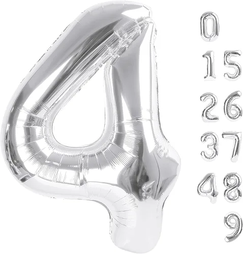 Vista 52 de Globos con números de 40 pulgadas, color negro, para decoraciones de cumpleaños de 10 a 100 años Jumbo 40In & Vibrant Color, With Hanging Holes