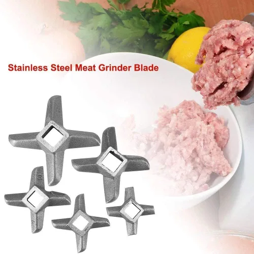 Vista 5 de Picadora de carne de repuesto #32 – Cuchillo de corte de acero inoxidable de 4 cruces resistente para molinillos de cocina, procesadores