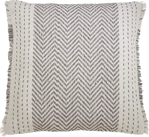 Vista 5 de SARO LIFESTYLE Funda de almohada Kantha Stitch Natural