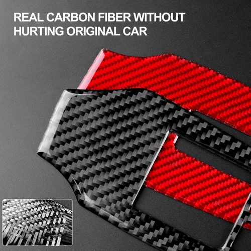 Vista 7 de Fibra de carbono compatible con accesorios Nissan, calcomanía para panel de botón de interruptor de elevación de ventana de automóvil para Nissan