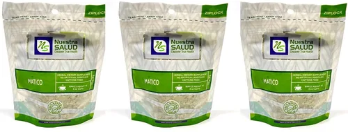 Vista 4 de Matico Tea Herbal - Hierba Matico Value Pack (3.17 oz) Piper aduncum Hierba 100% Natural Té sin cafeína