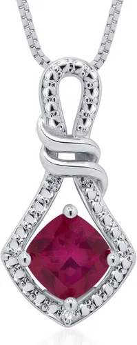 Vista 2 de Rodio Sobre latón Birthstone Joyería del diamante Accent 3-Piece Set