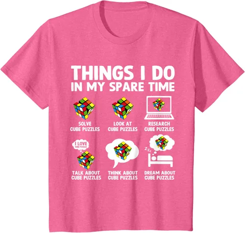 Vista 53 de Things I Do in My Spare Time Cube Puzzle Speed Cubing Camiseta