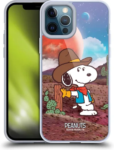 Vista 17 de Head Case Designs Funda de gel con licencia oficial de Peanuts Nebula Cactus Needles Snoopy Space Cowboy [protección de grado militar] compatible