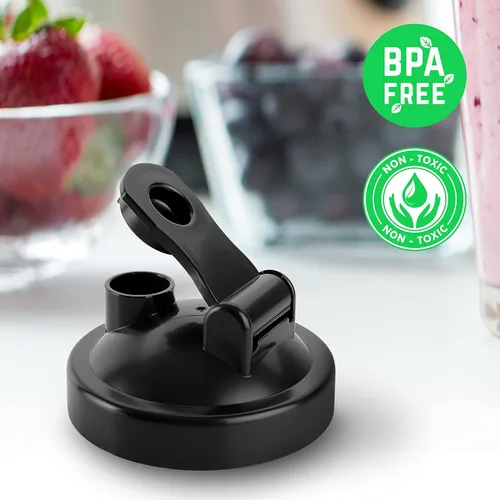 Vista 4 de NutriChef Vaso de mezcla grande de 24 onzas – Piezas de repuesto Contenedor de mezcla Tritan transparente con tapa para sorber y sellar, funciona