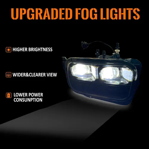 Vista 2 de Shocklight Luces antiniebla LED de repuesto para Dodge Ram 1500 2009-2012, Dodge Ram 2500 3500 2010-2018 Lámparas antiniebla izquierda y derecha