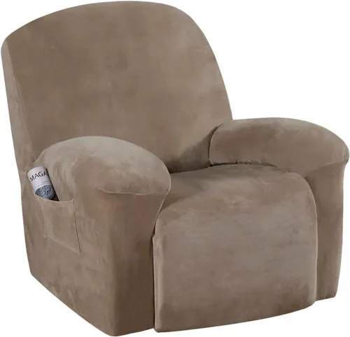 Vista 18 de H.VERSAILTEX Fundas elásticas para sillón reclinable, Funda para silla reclinable, Funda para sofá, 1 pieza, moderna, de terciopelo, elegante