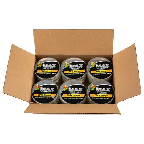 Vista 7 de Duck Max Strength Recambio de Cinta de Embalaje Transparente - Cinta de Embalaje de Máxima Resistencia para Uso Pesado para Cajas de Envío y Mudanza