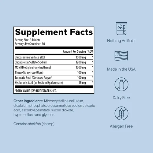Vista 5 de Zenwise Health Suplemento de apoyo articular con glucosamina, condroitina, MSM, curcumina y sulfato, salud articular para mujeres y hombres, apoyo