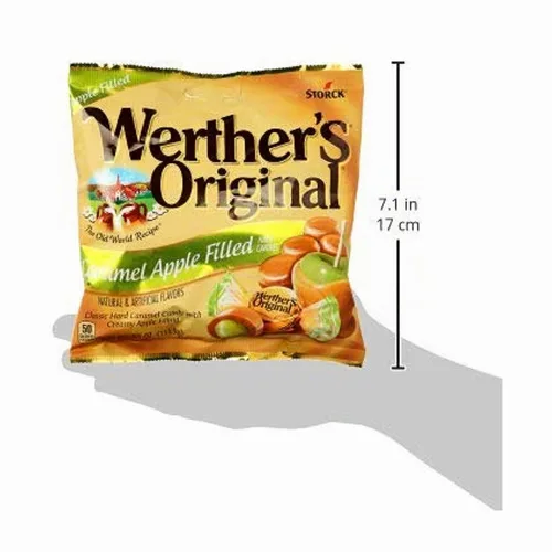 Vista 5 de Werther's Original - Golosinas duras rellenas de manzana caramelizada, 5.5 oz, paquete de 2