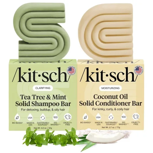 Vista 20 de Kitsch Juego de champú y acondicionador de aceite de ricino, aceite de ricino orgánico, cuidado del cabello para cabello opaco y seco, jabón