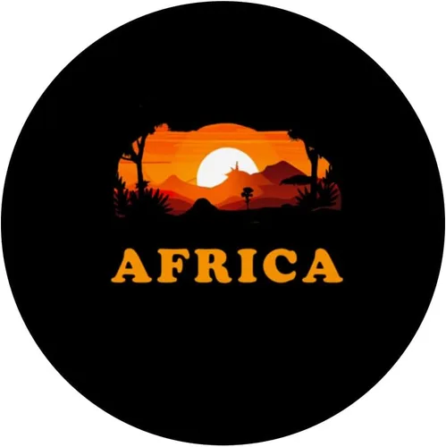Vista 3 de Africa Pride Sunset Savannah Continent Safari Souvenir PopSockets PopGrip intercambiable