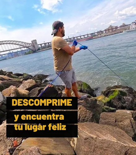 Vista 3 de Logui Projects Kit de pesca con imán de 1200 libras con estuche, 2 imanes de pesca en 1 (imán de doble cara), con gancho de agarre, cuerda