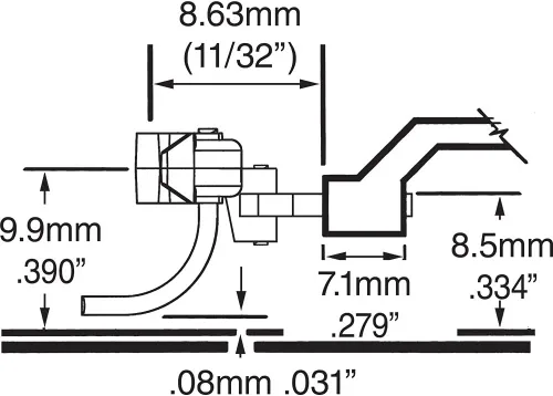 Vista 3 de Acopladores de estilo europeo #18 HO Scale NEM 362 - Mediano (0.340 in, .340 pulgadas, 11/32 pulgadas)