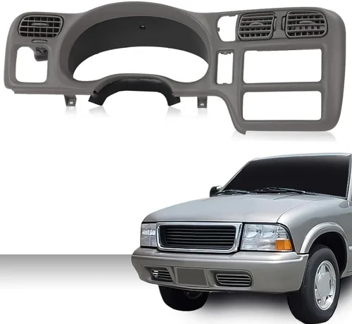 Vista 4 de CHEDA - Bisel de tablero compatible con Chevy S10 GMC Sonoma Jimmy Blazer 1998-2004 No se ajusta a doble DIN Gris