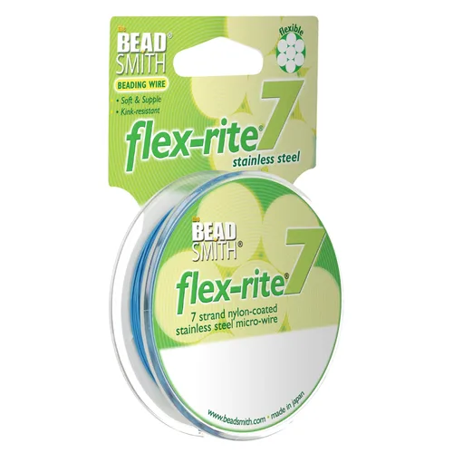 Vista 15 de The Beadsmith Flex-Rite - Alambre de acero inoxidable recubierto de nailon Transparente: 30 pies