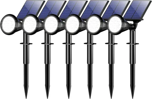 Vista 17 de WELALO Solar Lights Outdoor Waterproof Flag Spotlights 10 Pack (Colored)