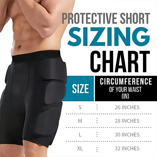 Vista 2 de Pantalones cortos de compresión acolchados, faja de fútbol acolchada para cadera y fútbol para hombres, protector de muslos para baloncesto