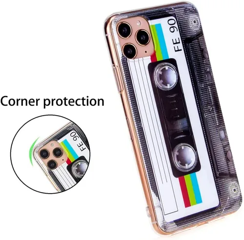 Vista 2 de FAteam - Funda para iPhone 11 Pro Max, acabado mate, resistente, suave, con esquinas reforzadas, TPU suave, parachoques suave, funda de cassette