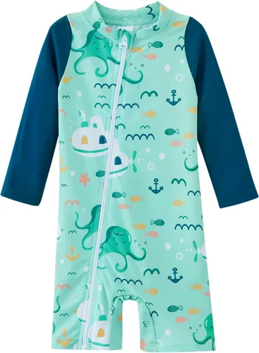 Vista 10 de UMELOK Traje de Baño para Bebé Niño UPF 50+ con Protección Solar y Protección contra Erupciones