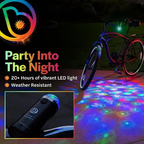 Vista 5 de Brightz Luces de bicicleta de discoteca LED Luces de bicicleta RGB Luces Burning Man Luces BMX Accesorios de bicicleta Decoraciones de bicicleta Luz