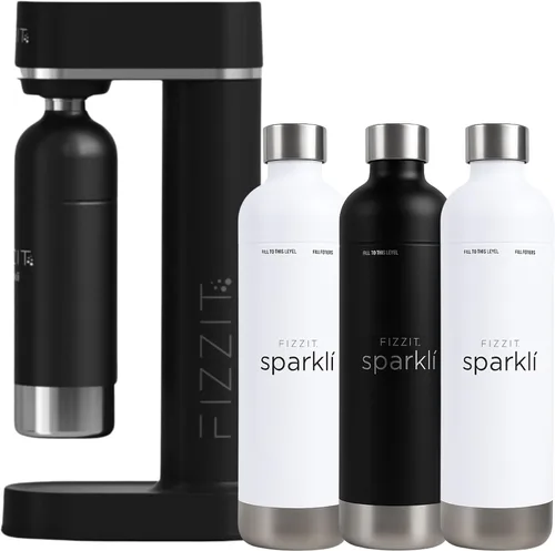 Vista 11 de Fizzit Spärklï Máquina de Agua Carbonatada con Botella de Acero Inoxidable Incluida, Apto para Lavavajillas