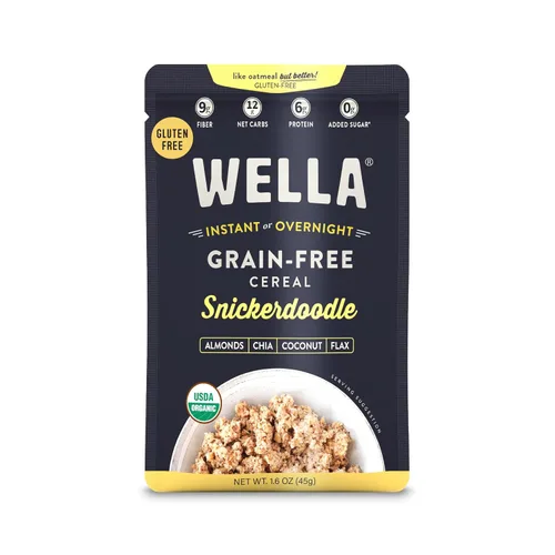 Vista 15 de Wella Cereal de Avena Alternativa, Cereal Caliente para el Desayuno Sin Gluten, Sin Granos Paleo Orgánico Vegano Alto en Proteínas Superalimento a