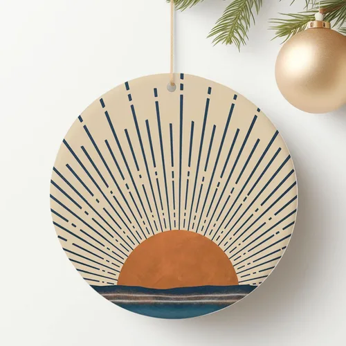 Vista 12 de Adornos de Árbol de Navidad de Cerámica Namaste - Decoración para Habitación de Yoga y Meditación, Adornos Colgantes para Regalos de Navidad