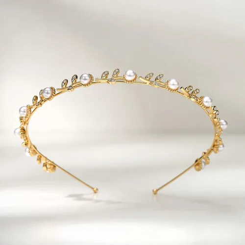 Vista 5 de SWEETV Diadema para niña de flores, perlas plateadas, para boda, princesa, accesorios para el cabello, para fiesta de cumpleaños, primera comunión