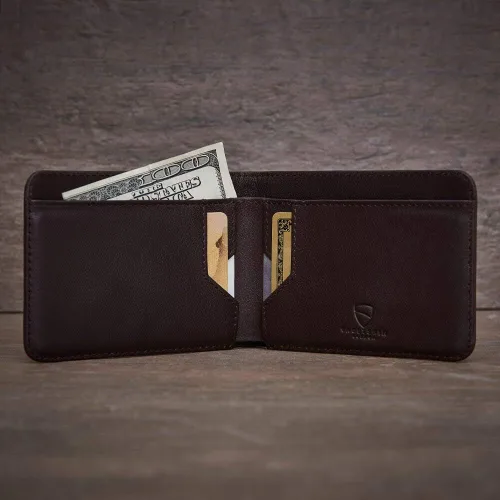 Vista 5 de Vaultskin MANHATTAN - Cartera plegable minimalista delgada y tarjetero de crédito con bloqueo RFID e ideal para bolsillo frontal