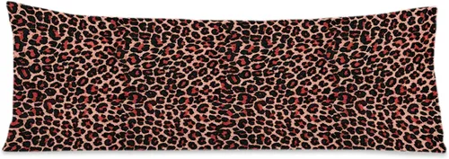 Vista 9 de Funda de almohada de cuerpo de 8 bolas con estampado de leopardo rojo a la moda, 20 x 54 pulgadas, decoración de habitación de guepardo, bota roja