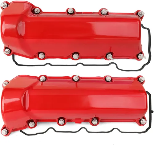 Vista 10 de Juego de tapa de válvula de motor izquierdo y derecho MITZONE con juntas y pernos compatible con 2002-2012 Dodge Dakota Durango Nitro RAM 1500 Jeep