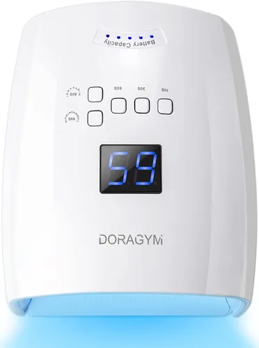 Vista 7 de Lámpara de uñas LED UV, secador de esmalte de gel inalámbrico para manicura de gel profesional - negro