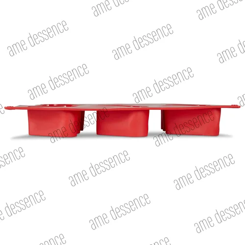 Vista 3 de AME D'ESSENCE Molde de silicona para hornear en forma de corazón, antiadherente, flexible, capacidad de 6 tazas (4.4 onzas), reutilizable y de grado